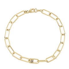 Brazalete en plata con Diamante champán VS1