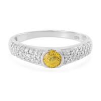 Anillo en plata con Zafiro amarillo