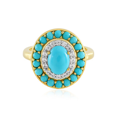 Anillo en plata con Turquesa bella durmiente