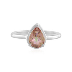 Anillo en plata con Topacio místico durazno