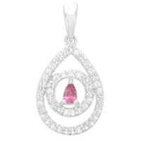 Colgante en plata con Turmalina rosa