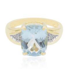 Anillo en oro con Aguamarina