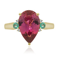 Anillo en oro con Turmalina neón del Congo (AMAYANI)