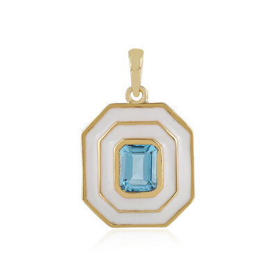 Colgante en plata con Topacio azul suizo (M de Luca)