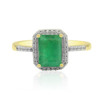 Anillo en oro con Esmeralda de Zambia