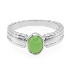 Anillo de hombre en plata con Crisoprasa imperial