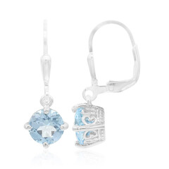 Pendientes en plata con Topacio azul cielo