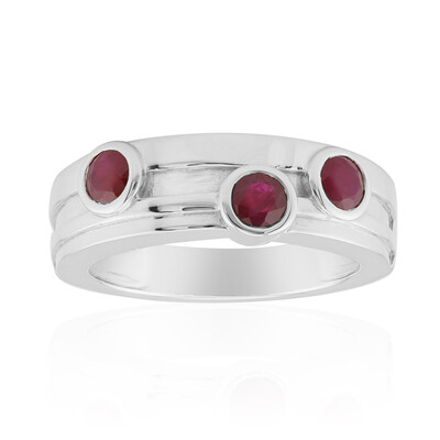 Anillo en plata con Rubí de Birmania (Pallanova)
