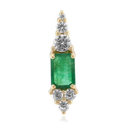 Colgante en oro con Esmeralda de Zambia