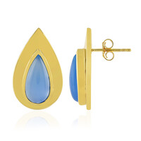Pendientes en plata con Calcedonia azul