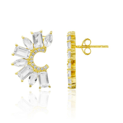 Pendientes en plata con Topacio blanco