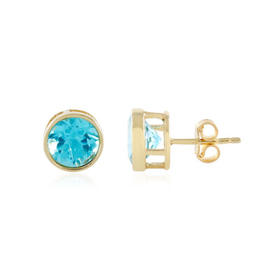 Pendientes en plata con Topacio color Paraiba