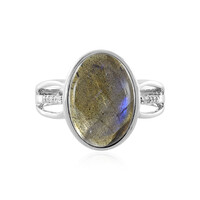 Anillo en plata con Labradorita