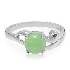Anillo en plata con Crisoprasa imperial