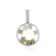 Colgante en oro con Diamante amarillo I2