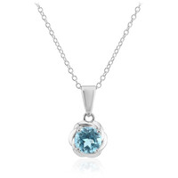 Collar en plata con Topacio azul cielo