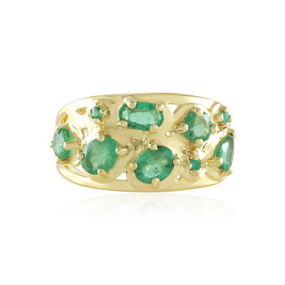 Anillo en plata con Esmeralda de Zambia