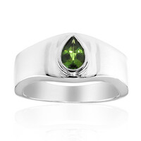 Anillo en plata con Turmalina verde