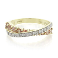 Anillo en oro con Zafiro Padparascha no calentado