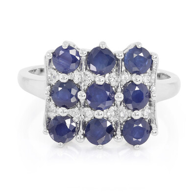 Anillo en plata con Zafiro azul