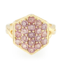 Anillo en oro con Zafiro Padparascha no calentado (AMAYANI)