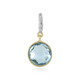 Colgante en oro con Topacio azul cielo