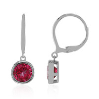 Pendientes en plata con Topacio rosa
