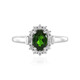 Anillo en plata con Diópsido de Rusia