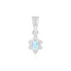 Colgante en plata con Topacio azul cielo