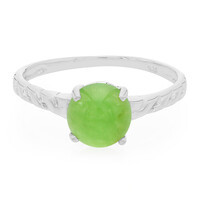 Anillo en plata con Crisoprasa imperial