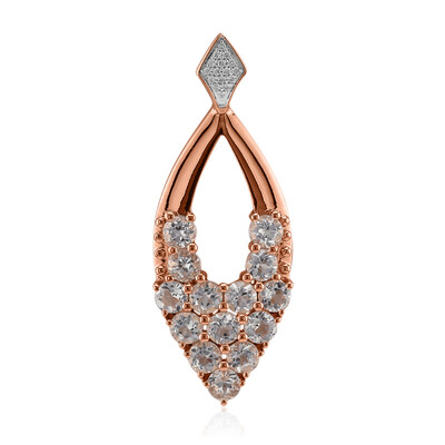 Colgante en oro con Danburita rosa de México