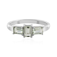 Anillo en plata con Amatista verde