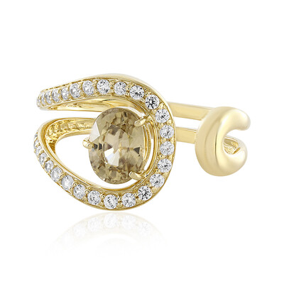 Anillo en oro con Zircón amarillo canario (de Melo)