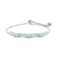Brazalete en plata con Ópalo azul Caribe