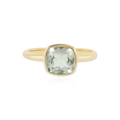 Anillo en plata con Amatista verde
