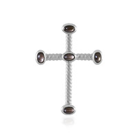 Colgante en plata con Zafiro estrella negra