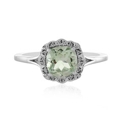 Anillo en plata con Amatista verde