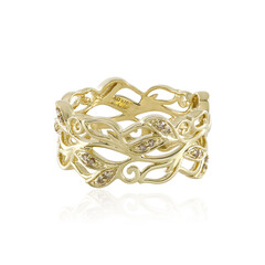 Anillo en oro con Diamante champán I2 (de Melo)