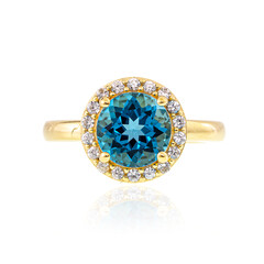 Anillo en plata con Topacio de Marambaia