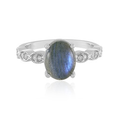 Anillo en plata con Labradorita(Adela Silber)