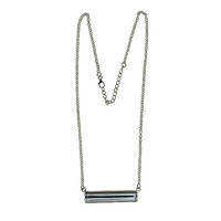 Collar en plata con Hematita negra