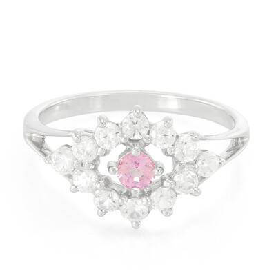 Anillo en plata con Zafiro Padparadscha