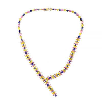 Collar en oro con Zafiro azul de Madagascar (de Melo)