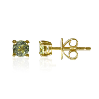 Pendientes en oro con Diáspora de color cambiante (Tenner Diniz)
