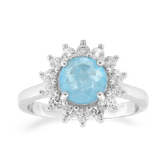 Anillo en plata con Cuarzo azul pastel