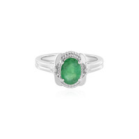 Anillo en plata con Esmeralda de Zambia