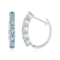 Pendientes en plata con Aguamarina