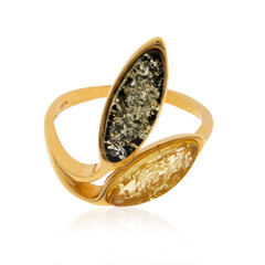 Anillo en plata con Ámbar báltico