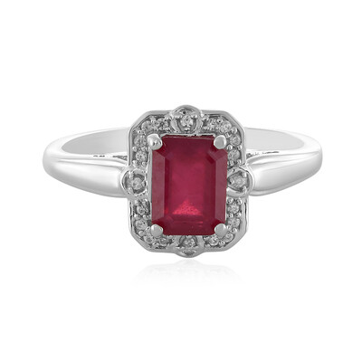 Anillo en plata con Rubí de Madagascar