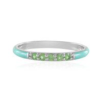 Anillo en plata con Tsavorita Kenia